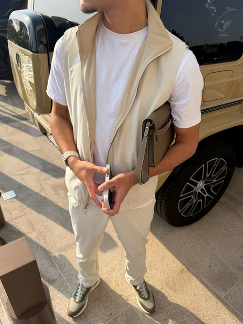 Beige Reversible Gilet